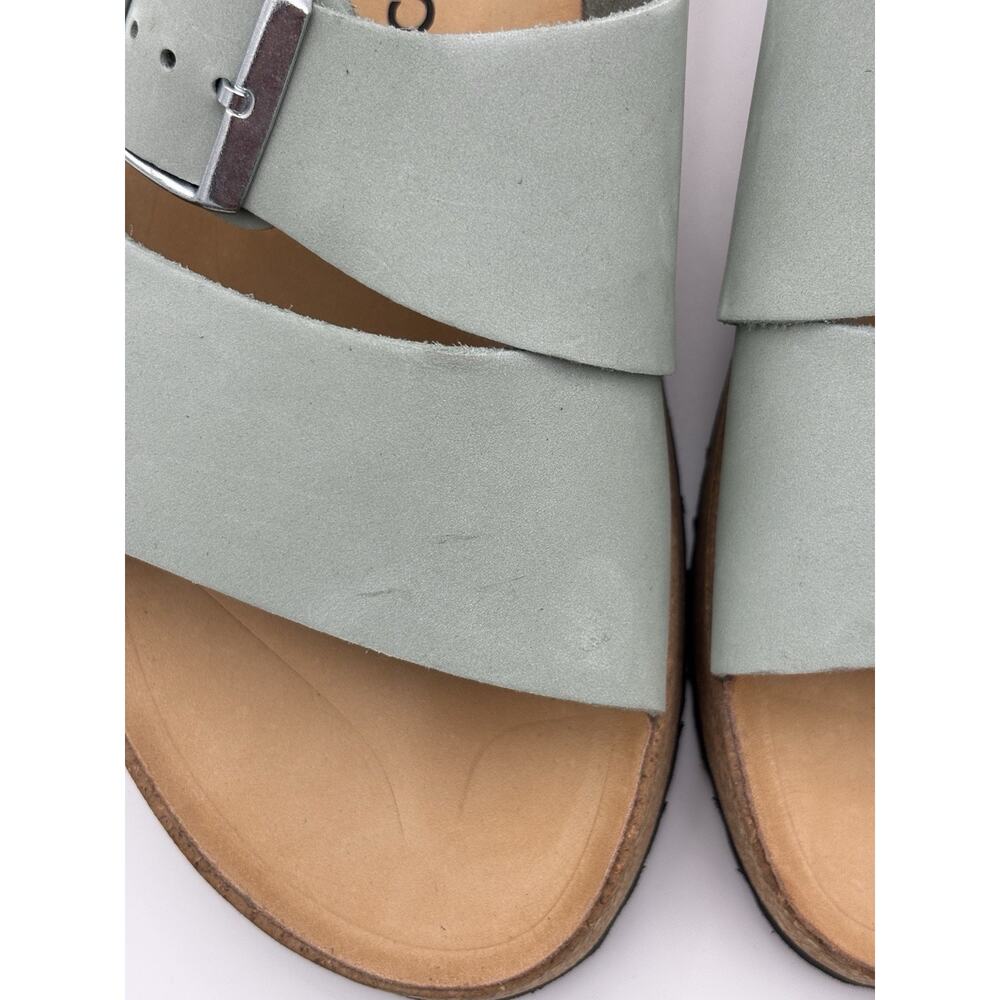 Papillio by Birkenstock Almina Platform Two Strap Sandal Blue Size 39 Narrow / 8 - Picture 10 of 14